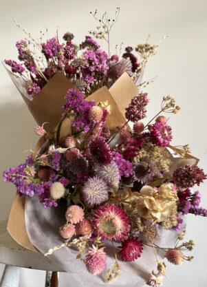 Bouquet séché rosé