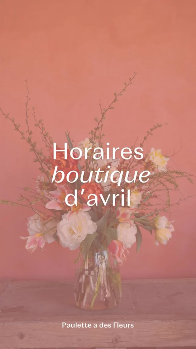 Dès avril, notre boutique est ouverte du mercredi au samedi de 10h à 18h ! 🗓️

📍 50 Chemin de Pierpont à 6210 Rêves.

Avec ou sans réservation, poussez la porte : ⤵️
🌼 Repartez avec un bouquet fraîchement composé
📦 Retirez votre commande de fleurs locales
💐 Découvrez nos trésors en fleurs séchées
🏺 Et une sélection de vases pour chaque occasion.

Tout est pensé pour embellir vos petits et grands moments, en toute simplicité, avec des fleurs 100% locales et de saison. Rendez-vous dès avril pour fleurir votre quotidien ! ✨ 

💬 Qui viendra nous rendre visite ? 

#printemps #fleurslocales #fleursdesaison #compositionflorale #slowflowersbelgique #fleursbelgique #pauletteadesfleurs